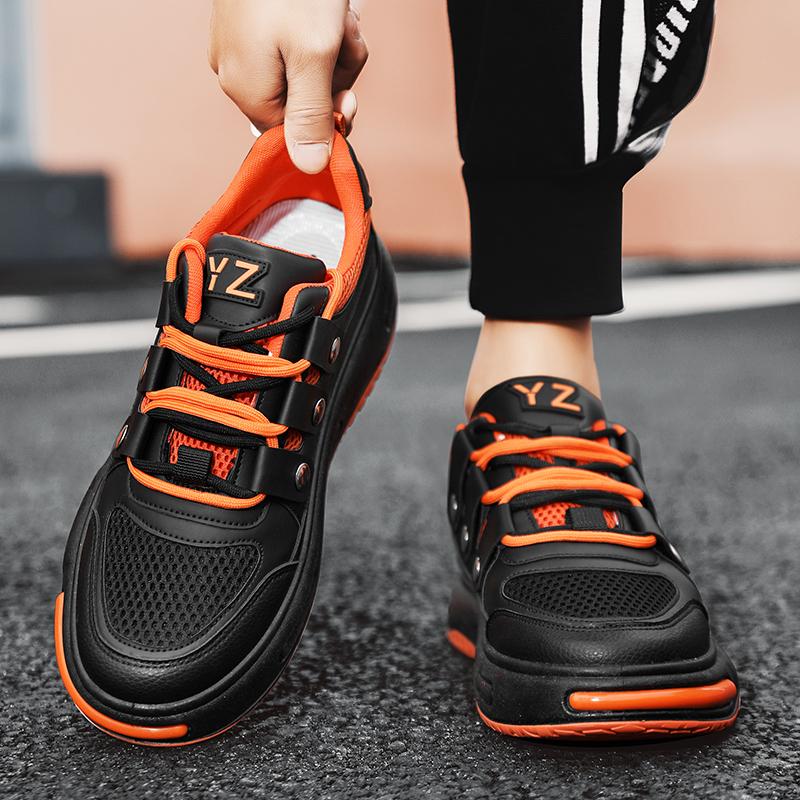 New Height Increasing Leather Versatile and Personalized Board Shoes, Casual and Fashionable Outdoor Sports Casual Men's Shoes
