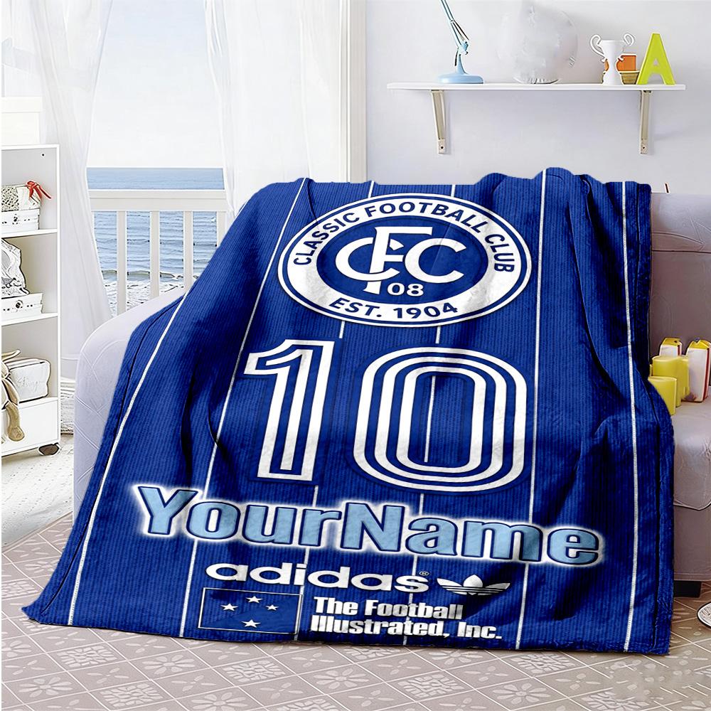Team Club 3 Customize Your Name Blanket Multi-purpose Customizable Blanket Soft Warm Cozy Perfect for Living Room Chair Picnics Nap