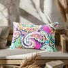 Heimdeko Bunte Floral Bedruckte Kissenhülle Geeignet für Sofa Schlafzimmer Auto Kissenbezug Kissen Rechteckiges Rückenkissen