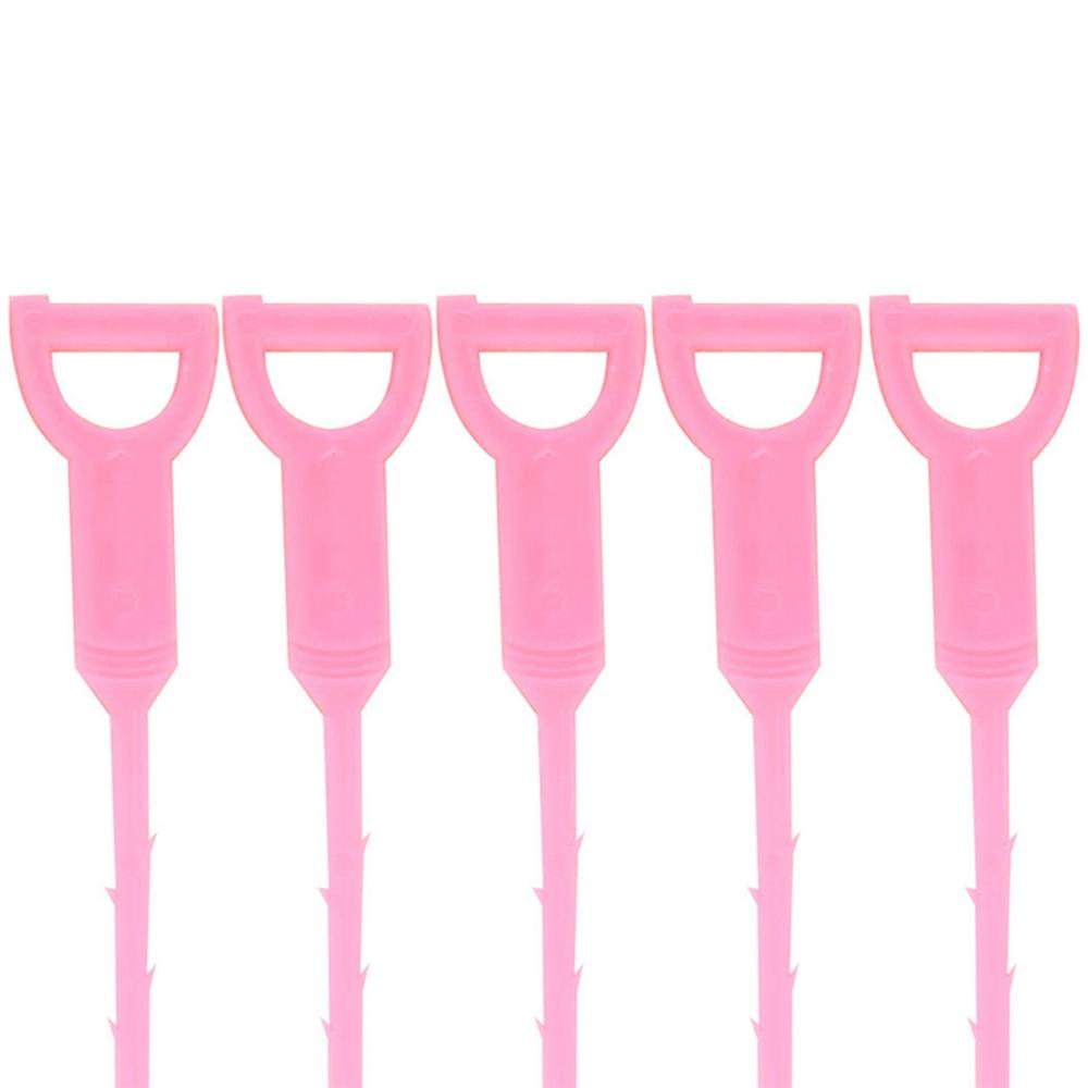 5Pcs 51cm PP Sewer Dredging Hook Sink Pipe Washbasin Bathroom Drain Dredging Tool