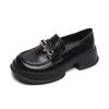 Weiwei girl 158-2 platform loafers women's retro one-pedal small leather shoes small college style single shoes women