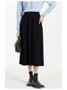 Elegant Women's French Hepburn Wool Knit Midi Pleated Skirt - Slimming 2025 Autumn/Winter Style