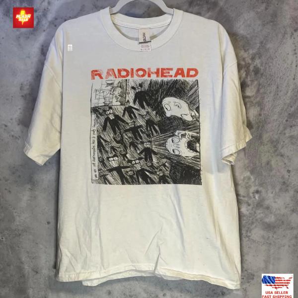 Модная футболка группы Radiohead, Белая унисекс футболка Radiohead в ретро-стиле S-5XL XXL