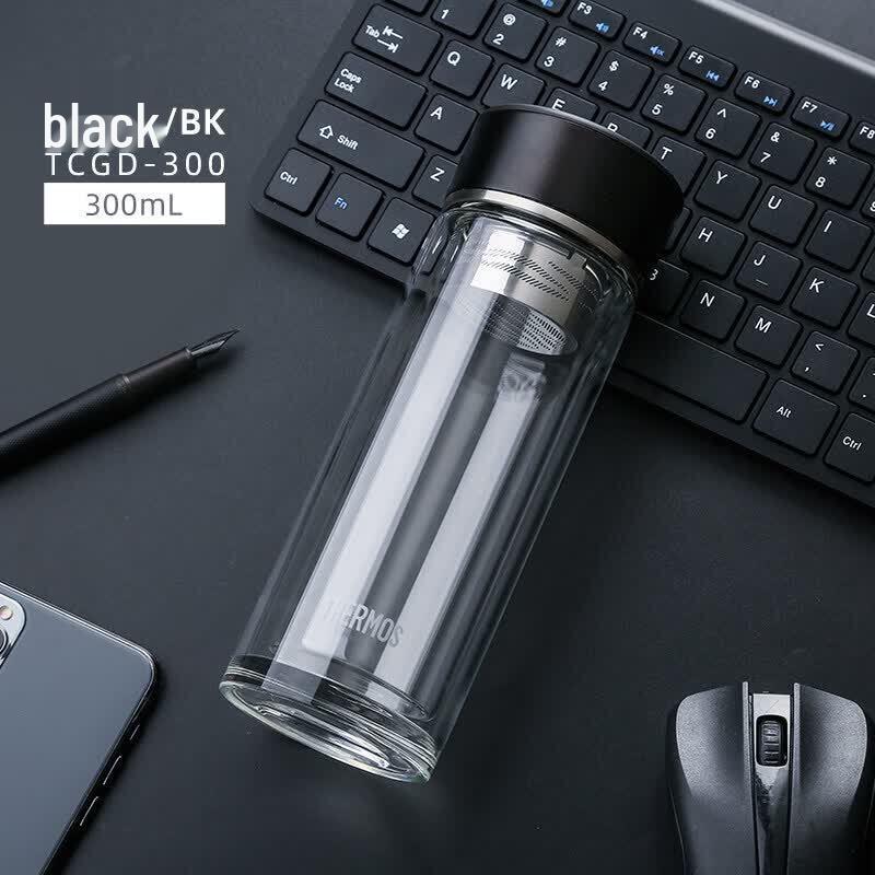 Thermos Double Wall Glass Tea Infuser Bottle