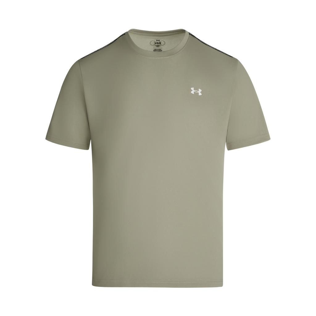 Under Armour Tech Taping Lightweight Breathable Soft Comfortable Training Running Solid Color Simple Logo Short Sleeve T-Shirt Men Tops 6012356-203