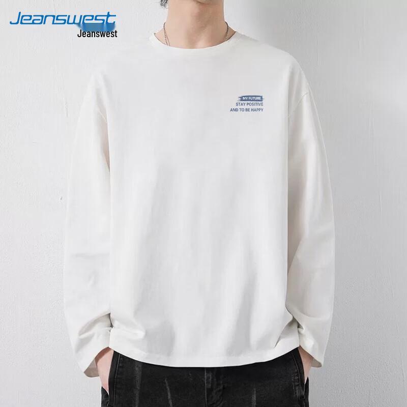 Jeanswest Men's Casual Print Long-Sleeve T-Shirt