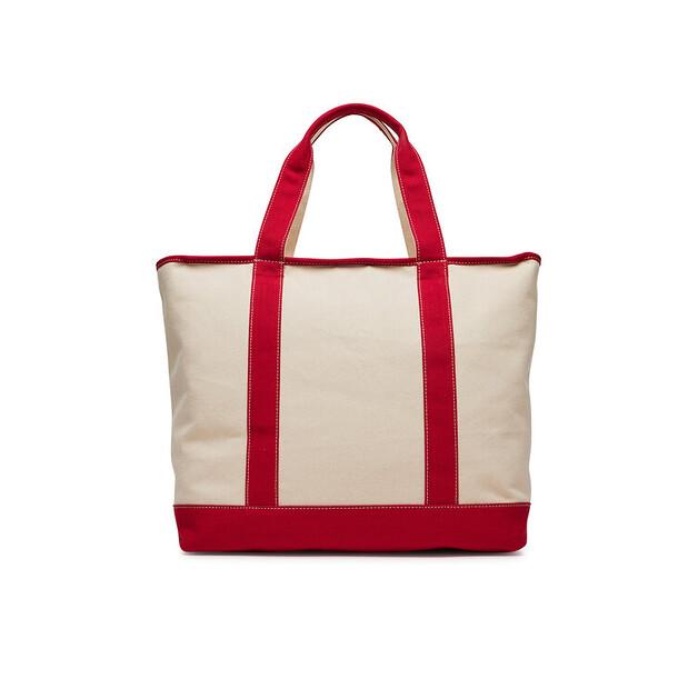 Handbag Tommy Hilfiger Th Summer Canvas Tote AW0AW17421 Beige