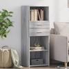 VidaXL Highboard Sonoma Grey 45x42.5x124 Cm Engineered Wood, Sideboard, Cupboard, Side Cabinet, Cabinet, 846171