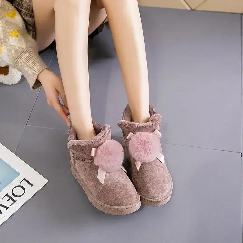 

Модные массивные женские сноубутсы Мода 2024 Женская обувь Каваи Милые на платформе Большой размер Теплые 39 Сапоги Зимняя новинка Весна Осень Горячие 41