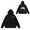 Mens Oversized Hooded Sweatshirt Winter Thick Cotton Streetwear Letter Print Unisex Couple Hoodie