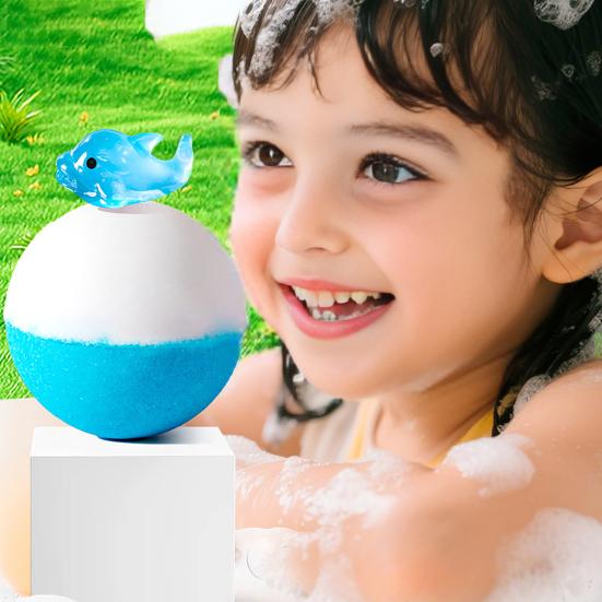 12Pcs Fizzy Bath Bombs with Surprise Toy Easy Rinse Non-Staining Gentle Sea Salt Bath Soak for Kids Fun Daily Bath Gift for Children
