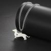 Teamer Claw And Dog Pendant Stainless Steel Necklaces For Woman Man Cute Pet Animal Amulet Minimalist Jewelry Birthday Gne Gifts