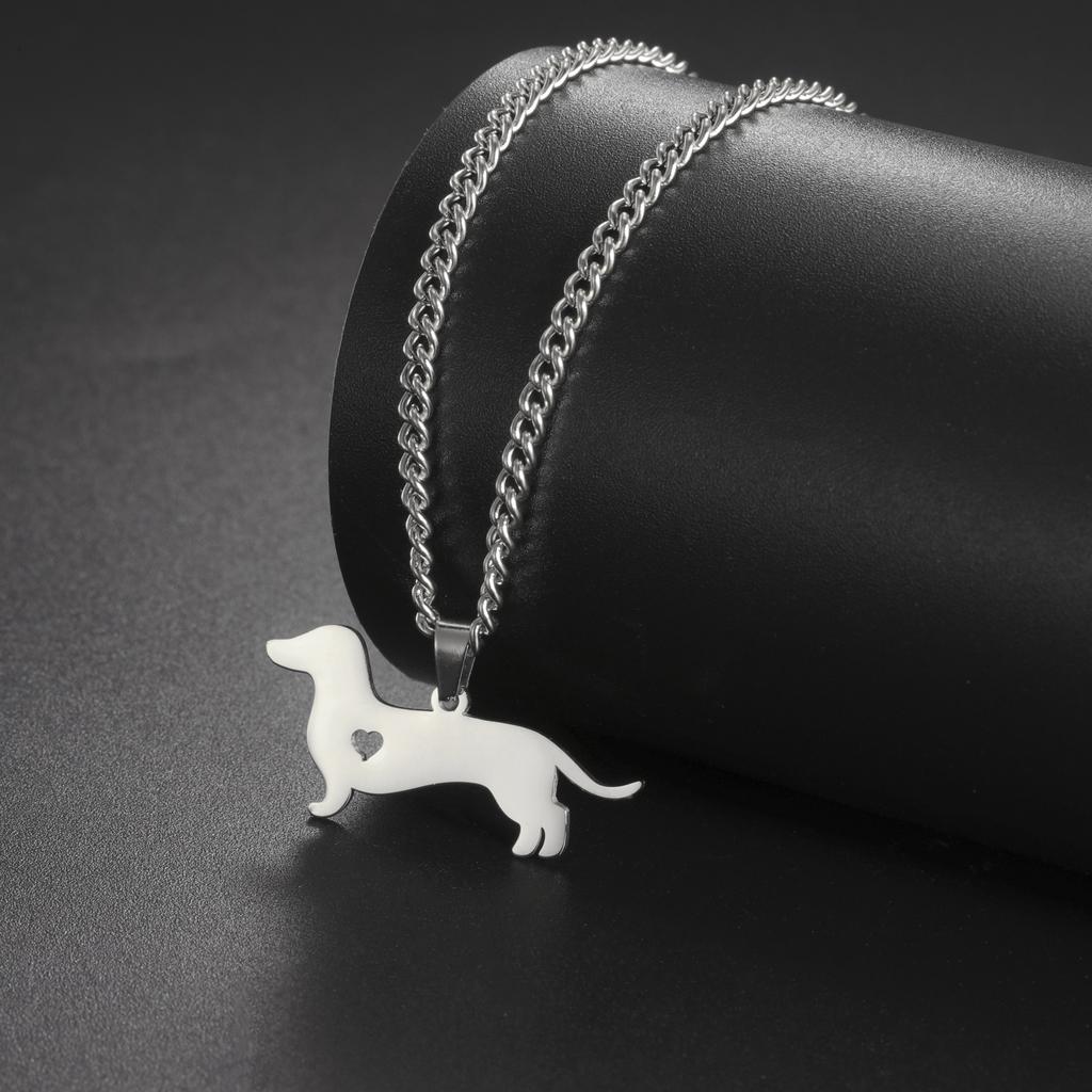 Teamer Claw And Dog Pendant Stainless Steel Necklaces For Woman Man Cute Pet Animal Amulet Minimalist Jewelry Birthday Gne Gifts