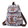 1Pc New Ethnic Style Multi-pocket Backpack Female Mori Foreign Style Large Capacity Canvas Schoolbag Casual Outdoor Small Backpack