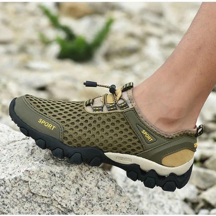Fashion Men Casual Tennis Sneakers Summer Breathable Mesh Shoes Mens Non-Slip Hiking Shoes Sneaker for Men Climbing Trekking Zapatillas