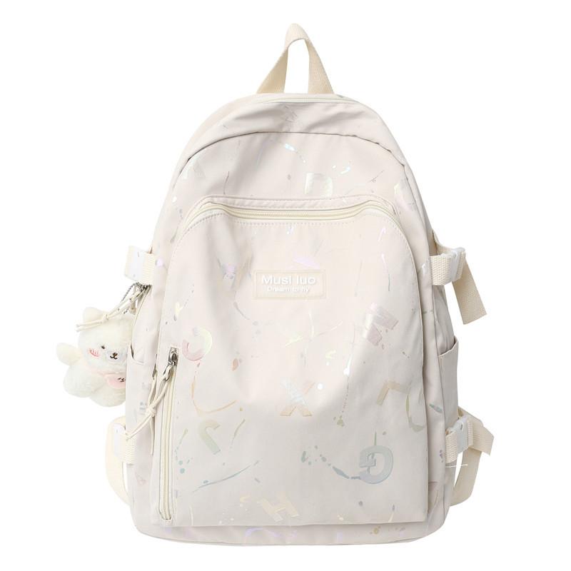 School Bag Women'S Style Graffiti School Bag Women'S Casual Versatile Junior High School Students Large-Capacity Backpack