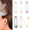 Edelstahl Punk Pin Ohrringe Einzigartiges Design Büroklammer Sicherheits Stahl Stecker Mode Ohrringe Elegante Damen Mann Rock Piercing Ma