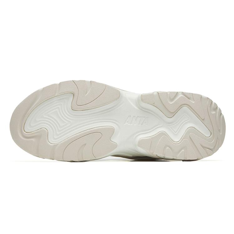 Anta Rabbit Shoes Bunny Cushioning Slip Resistant Abrasion Resistant Low top Sports Casual Shoes Women's Gray White 122248887-2