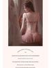 Sensual Mesh Lace Sling Nightdress with Gathered Front and Removable Padding