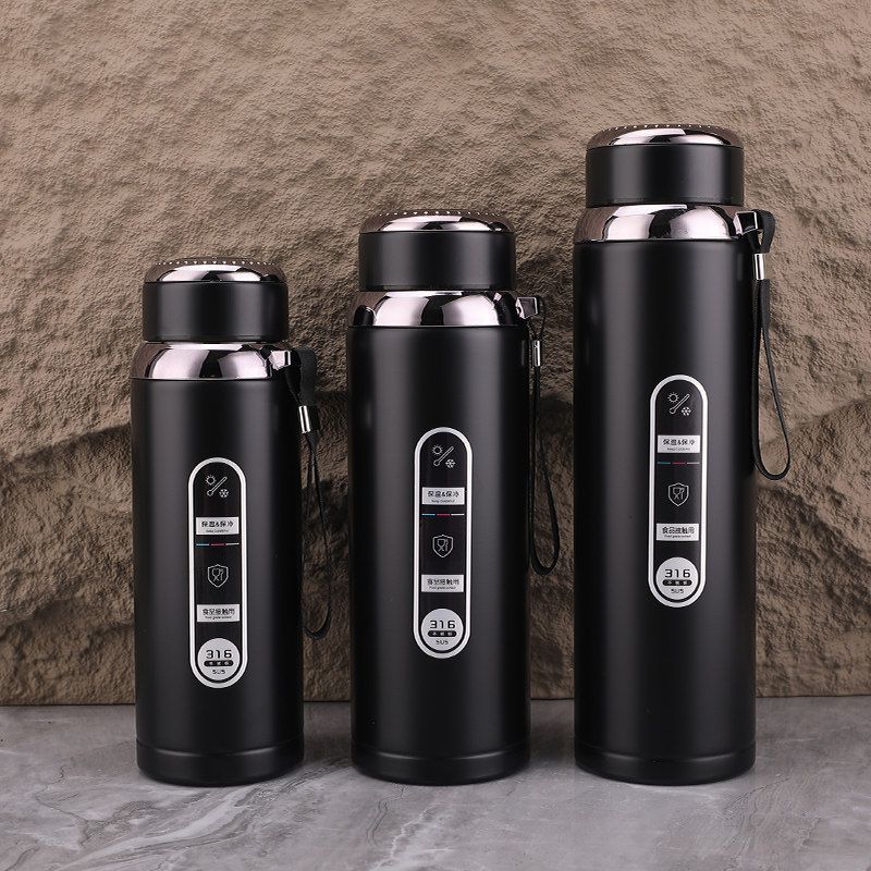 316 Steel Large-Capacity Thermos Cup for Men and Women with Filter Tea Cup Adult Business Portable Large Cup Gift Cup 600