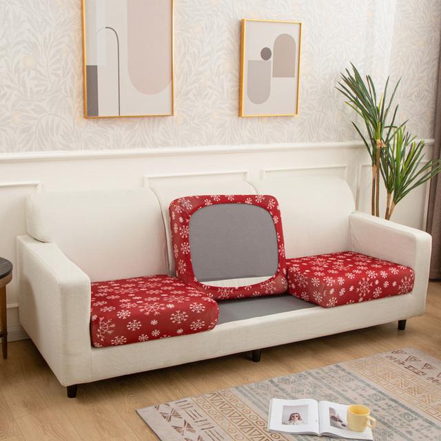 1 /2 /3 /4 Sitzer Sofa Sitzkissenbezug Für Wohnzimmer Haustiere Kinder Möbel Druck Stretch Waschbar Abnehmbar Stuhlsitzbezug