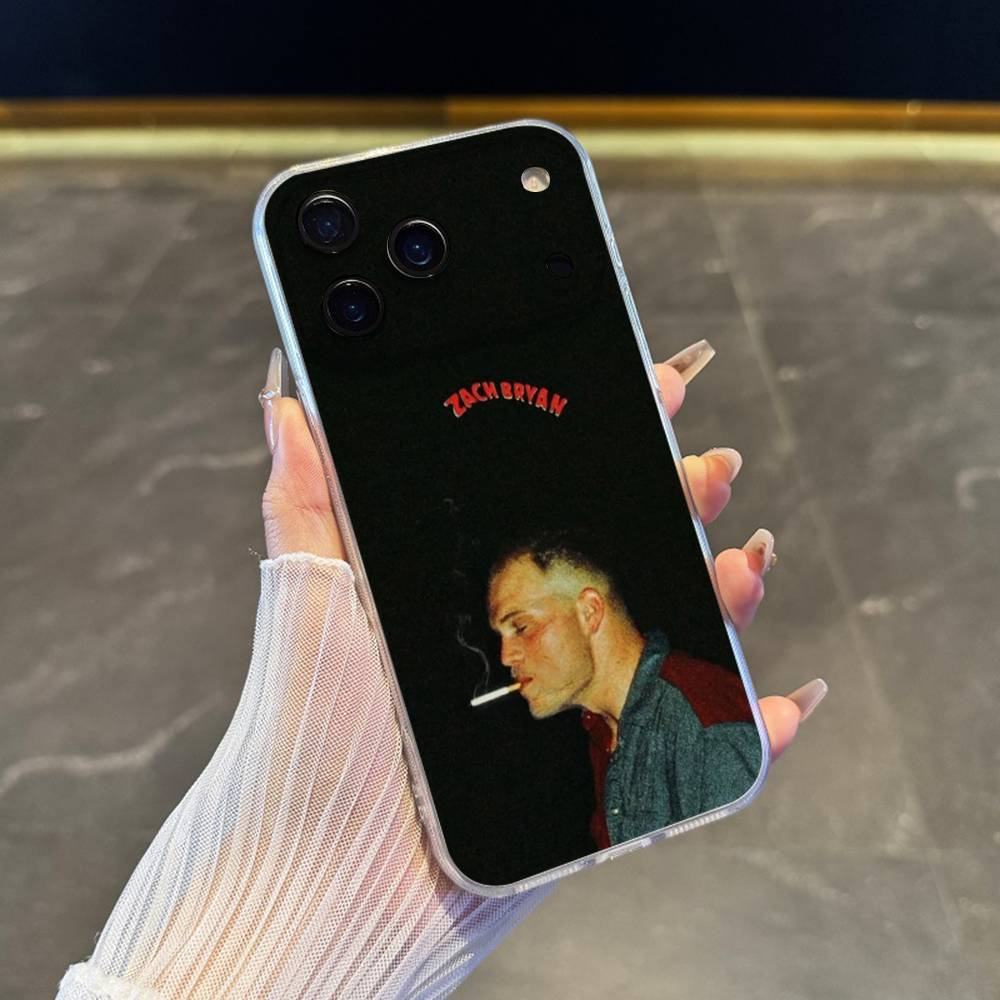 

Singer Z-Zach Bryan Phone Case For iPhone 17,16,15,14,13,12,11 Pro,Max,Plus,X,XS,XR,SE4,E Mini Transparent Soft Cover iPhone15