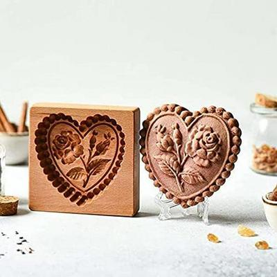 Beech Wood Cross-Border Cookie and Biscuit Mold Cutter with Flower Design
