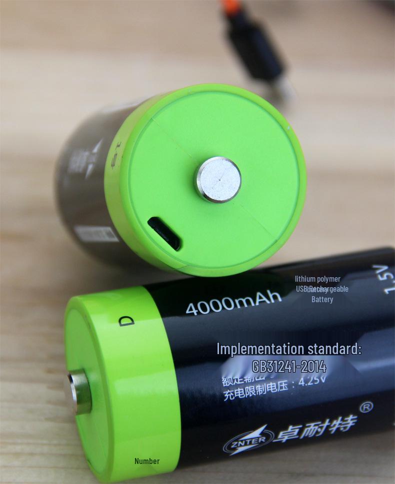 1.5V 4000mAh No. 1 Rechargeable Lithium Battery Pack for Gas Stoves and Water Heaters