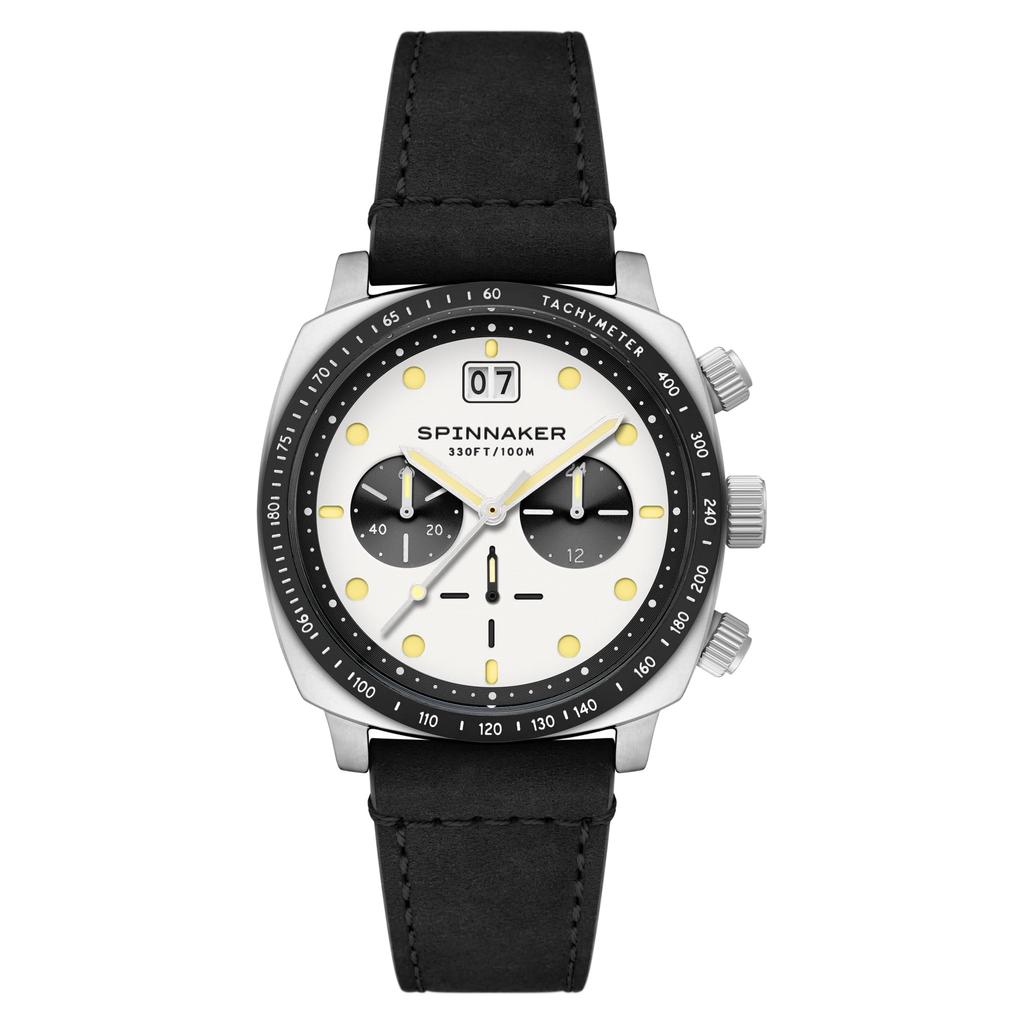 Hal Horloge Quartz 10 ATM Waterbestendig Mineraalglas Wit Wijzerplaat [SPINNAKER] SP-5068-07 Heren [Authentiek]