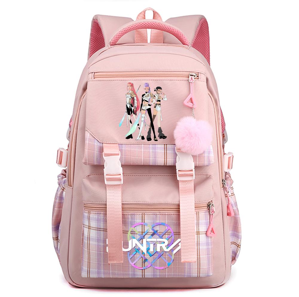 Cartoon K-Pop Printed Large Capacity Backpack for Teenger Student Girl Boy Schoolbag Bookbag Kid Gift Women Waterproof Travel Bag Rucksak