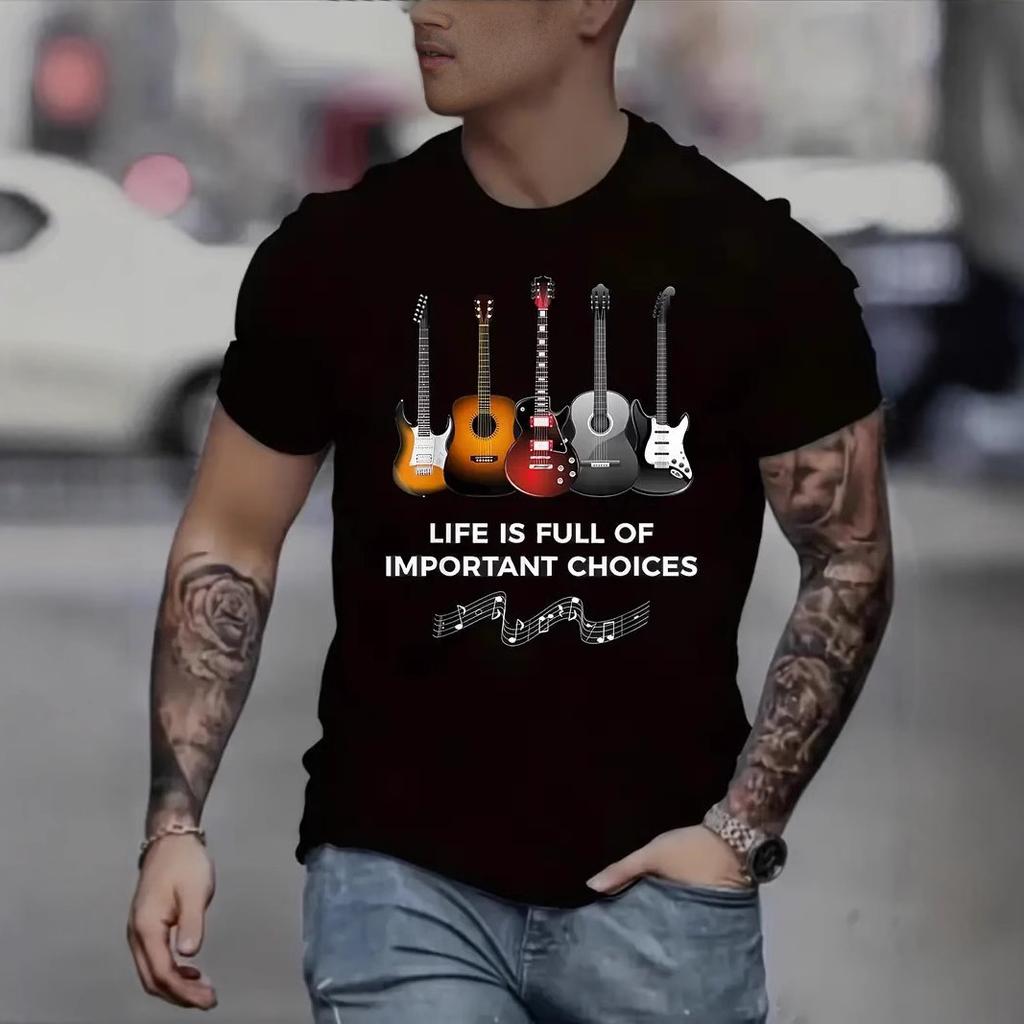 Men's 3D Printed T-Shirt Short Sleeve O-Neck Pullover Casual Top