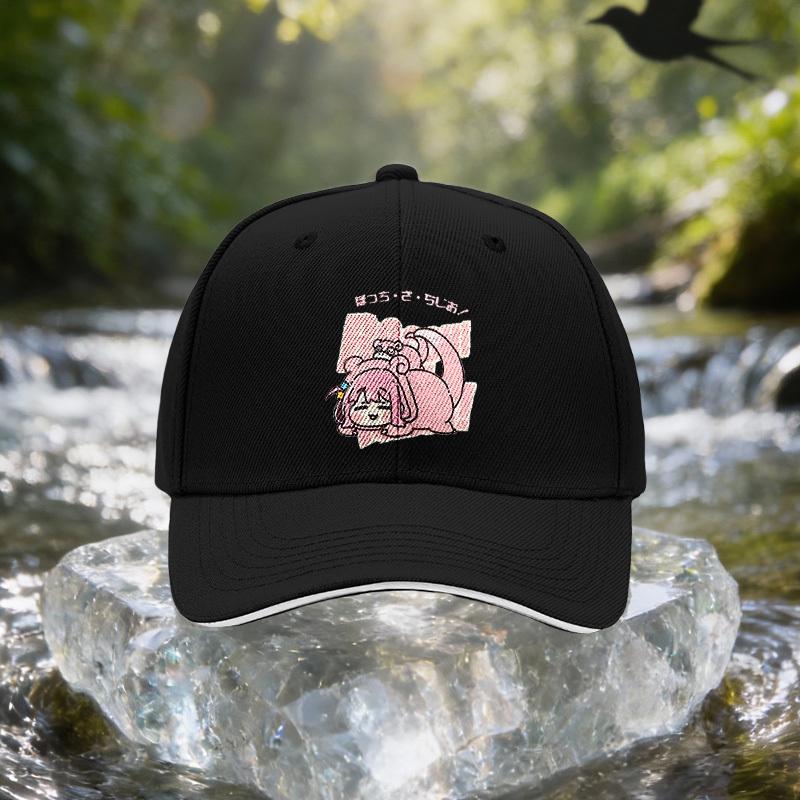 Lazy Pink Manman Beast Sandwich Baseball Cap Unisex Easy Lightweight Adjustable Outdoor Sun Hat Ideal Gift for Travel, Party, Bi