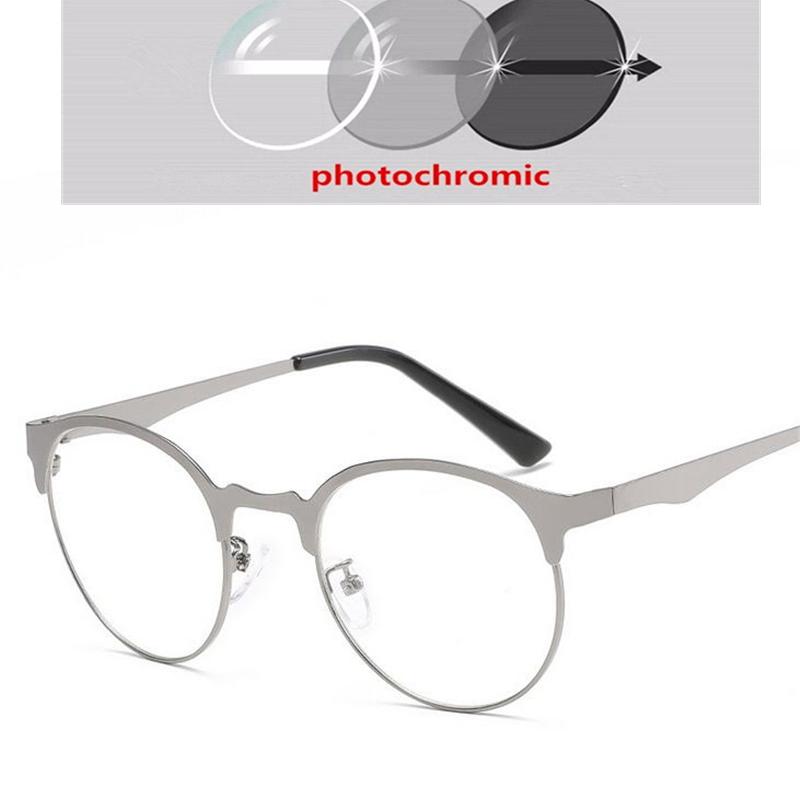 Metal Steampunk Student Prescription Eyeglasses For The Nearsighted Women Men Oval Myopia Spectacles Diopter 0 -0.5 -0.75 To -6.0