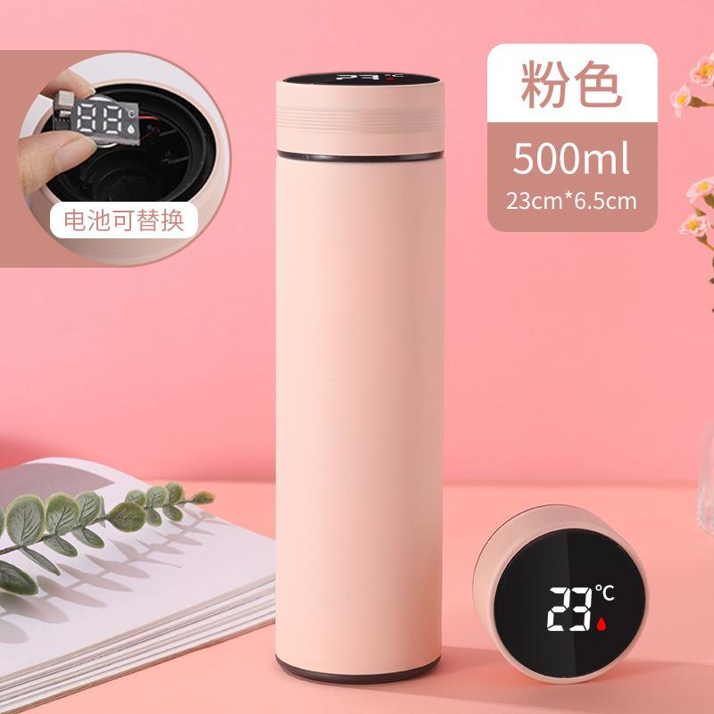 Classic Intelligent Display With Replaceable Battery 500ML Hot Water Thermos Thermal Cup Coffee Mug Tea Bottle Office Business