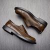 Leder Mode Lederschuhe Herrenfuß Retro Businessschuhe Vielseitige Freizeitschuhe Tide Pedal Atmungsaktive Schuhe