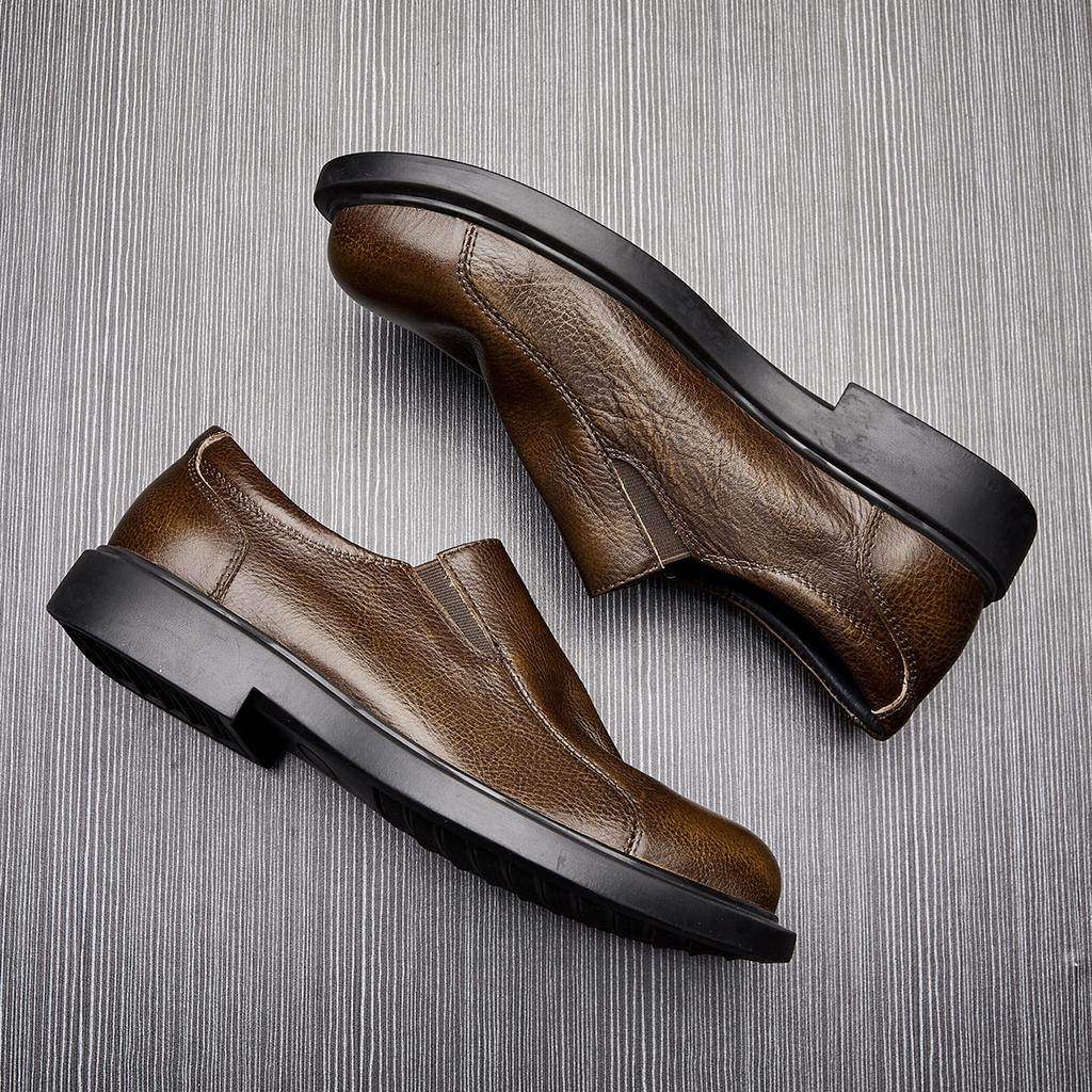 Leder Mode Lederschuhe Herrenfuß Retro Businessschuhe Vielseitige Freizeitschuhe Tide Pedal Atmungsaktive Schuhe