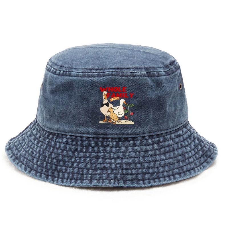 Customize Cotton Washed Bucket Hat Vintage Fishing Hat for Parents Kids Sun Protection Outdoor Duck Family Cap Sun Hat Casual