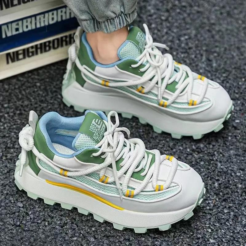 Fashion High Quality Men Sneaker 2024Autumn Microfiber Mesh Breathable Running Shoes Platform Designer Casual Shoes Zapatillas De Hombre