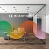 Ultra-Transparent Gradient Glass Film: Round Removable Office Partition Sticker