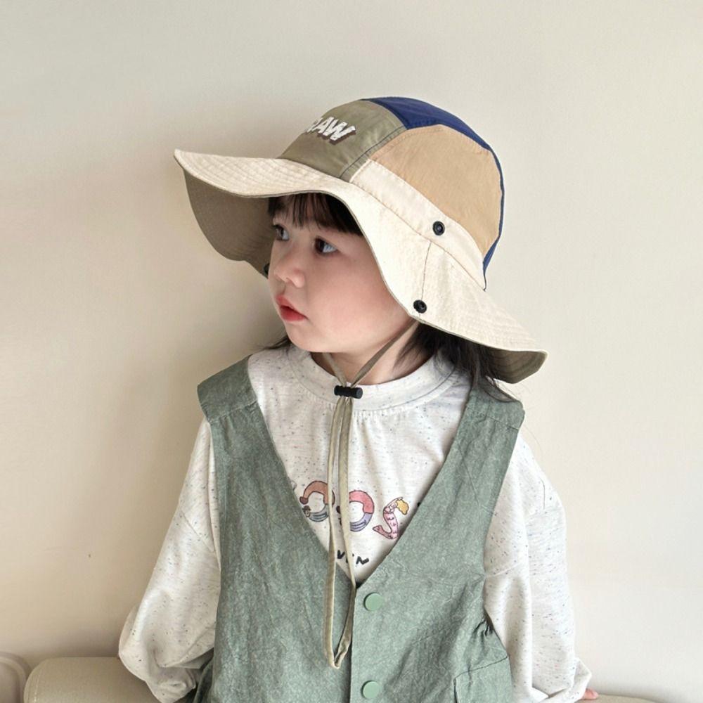 Summer Children Fisherman Cap Quick-dry Outdoor Sunscreen Hat Boys Girls Bucket Cap  3-10 Years