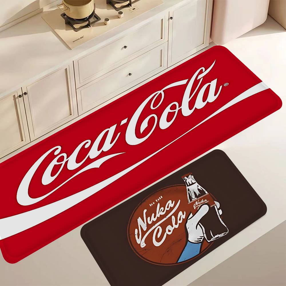 C-Cocas C-cola Vintage Logo Flur Teppich Waschbar Rutschfest Wohnzimmer Sofas Stühle Bereichsmatte Küche Fußmatte Teppich