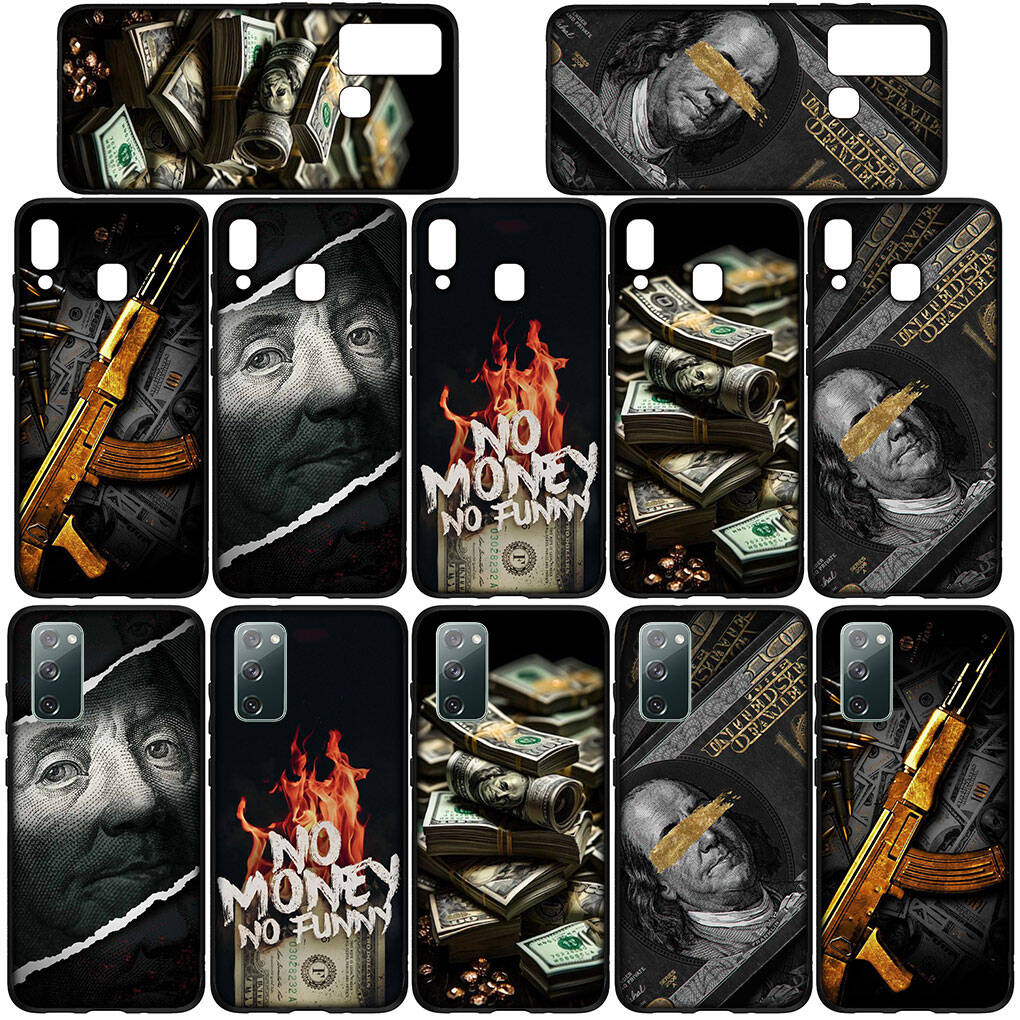 for Samsung Galaxy S25 S24 S23 S22 Ultra FE Plus A17 A37 A57 A56 A55 A06 A16 A15 A36 A26 A35 A05 A25 A54 A34 Phone Case Money 100 Dollars Art Cover