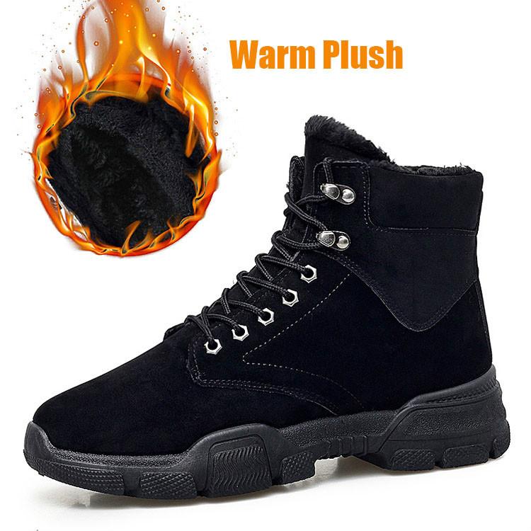 Winter New Men Ankle Snow Boots Fur Plush Warm Outdoor Sneakers Boots Male Classic Fashion Desert Boot Casual Boots Botas Hombre