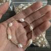 Fine 14k Gold Filled Bead with Freshwater Pearl Bracelet S925 Sterling Silver for Women Girls Making Jewelry