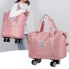 2025 Expandable Wheeled Travel Bag with Wet/Dry Separation for Women: Ideal for Short Trips, Hiking, and Boarding