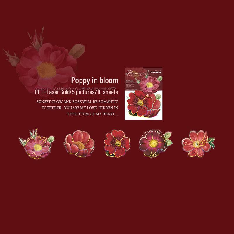 

Набор красивых наклеек «Цветение»: 3D Цветочные Украшения для Рукоделия (10 кусочков)