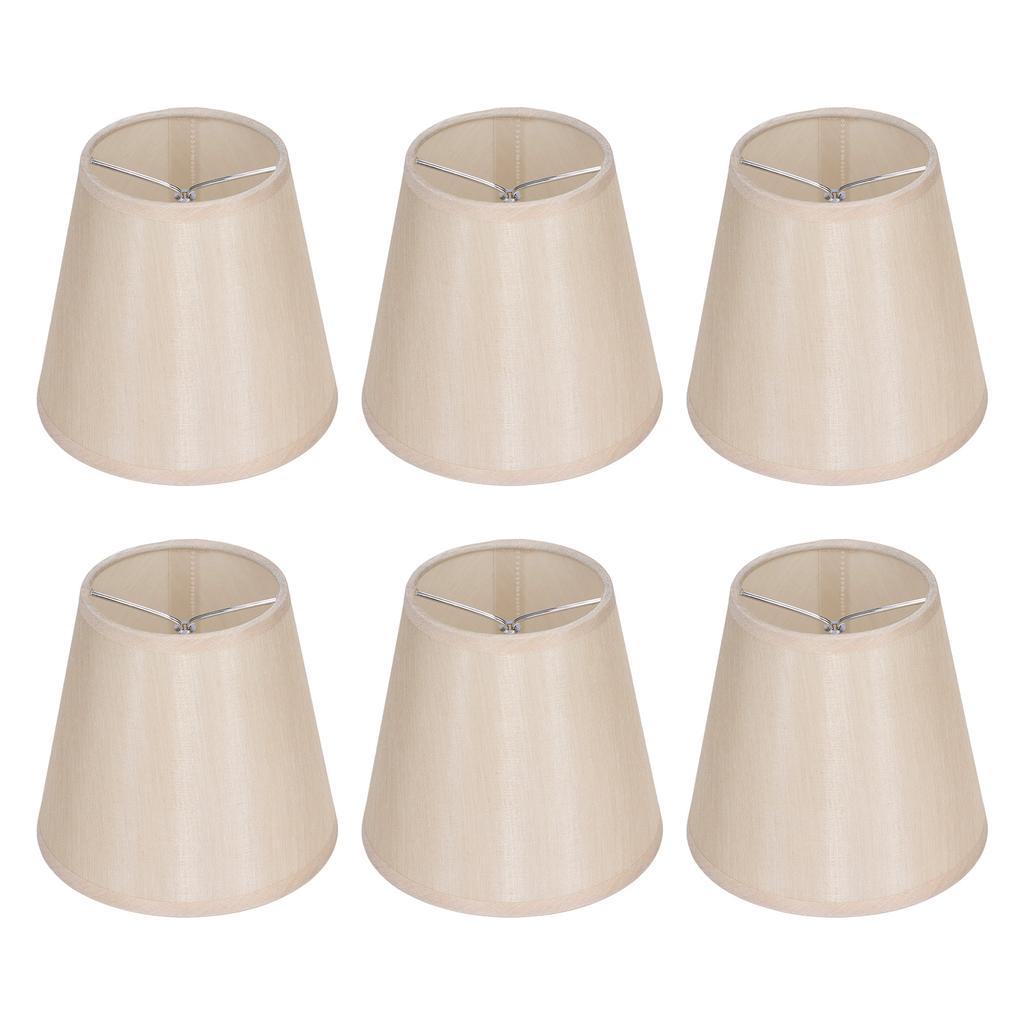 6PCS Simple Cloth Lampshade Modern Fabric Lampshade for E14 Table Chandelier Wall Lamp