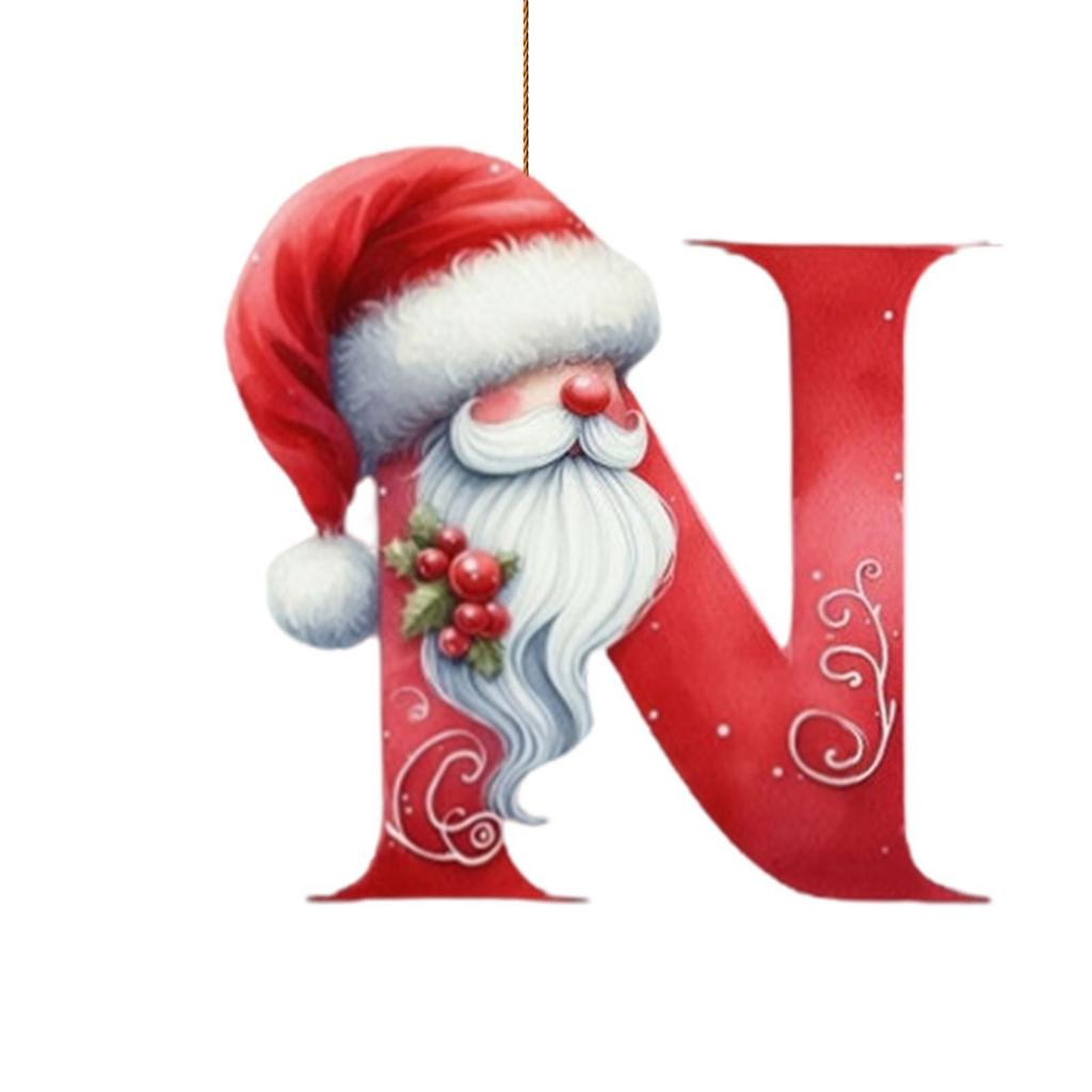 Christmas Acrylic Letter Ornament New Design 2D Plane Car Hanging Tree Decor Holiday Festive Home Decor Unique Xmas Decor Gift