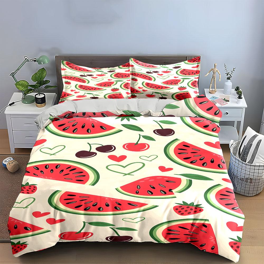 Juicy fruits, sweet love. Bedding sets Duvet covers Pillowcases(1* Duvet Cover 2* Pillowcases without duvet insert)