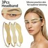3Pcs Head-Mounted Eyebrow Tattoo Practice Tool Reusable Eyebrow Practice Band  Makeup Training